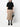 TWILL MIX SHORT-SLEEVED PANELLED KNITTED TOP